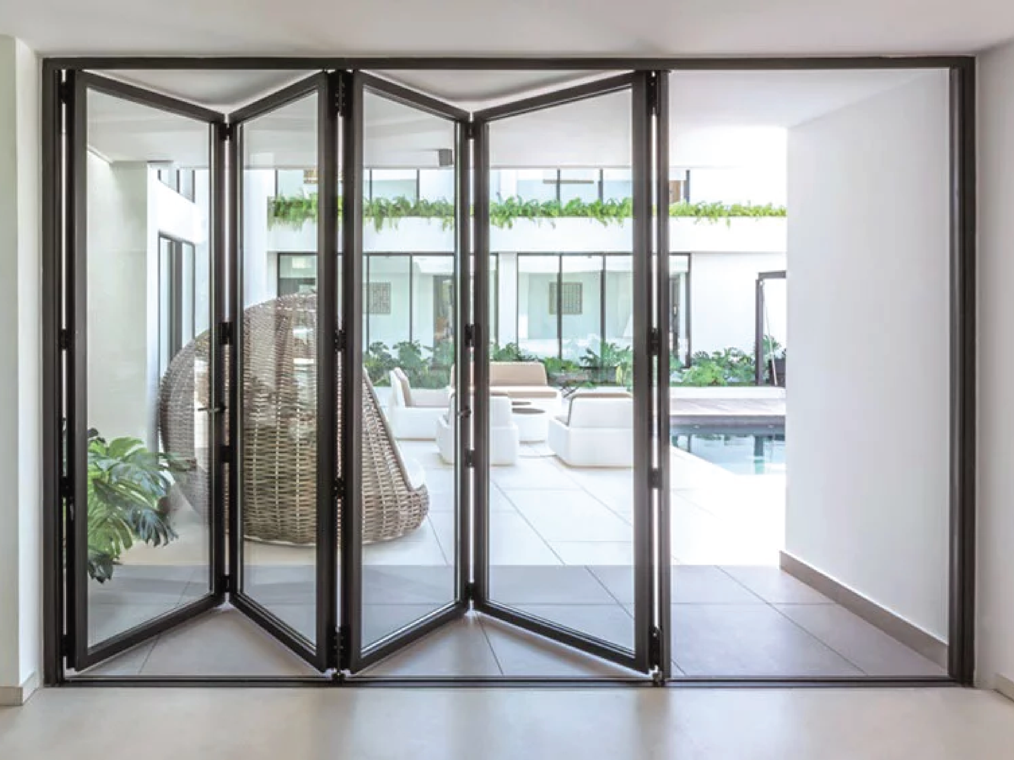 Bi-fold doors opening to garden