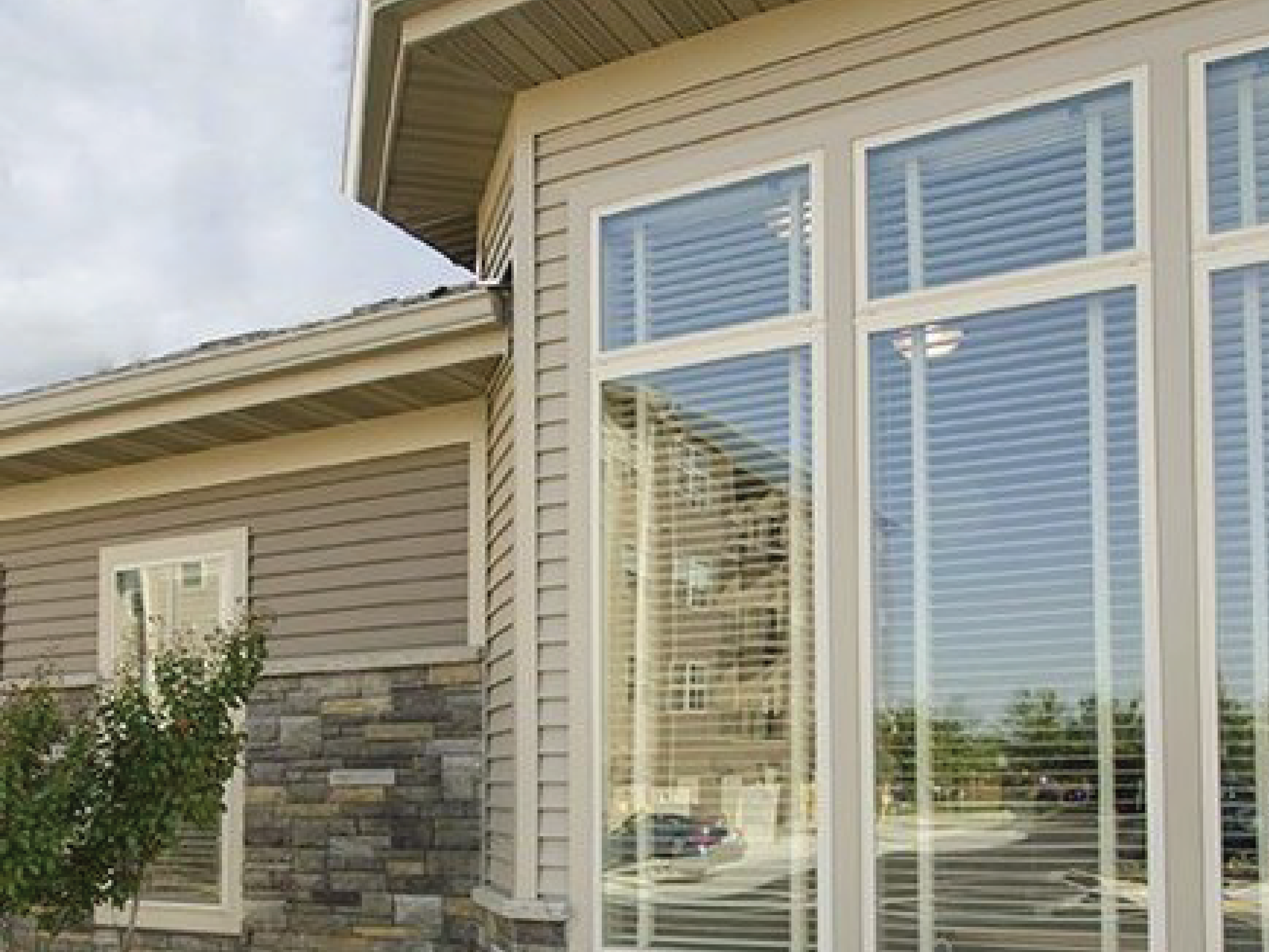 Modern home with new windows